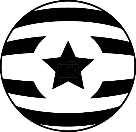 Ball - minimalist and flat logo - vector illustration