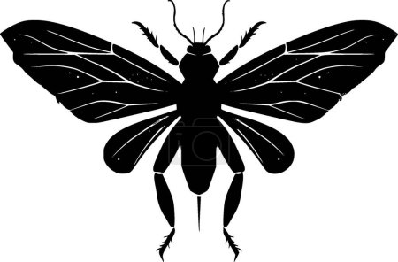 Beetle - minimalist and simple silhouette - vector illustration