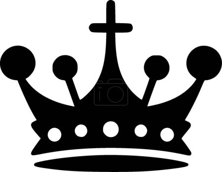 Coronación - logo minimalista y plano - ilustración vectorial
