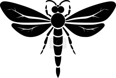 Libelle - minimalistisches und flaches Logo - Vektorillustration