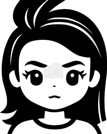 Girl - high quality vector logo - vector illustration ideal for t-shirt graphic