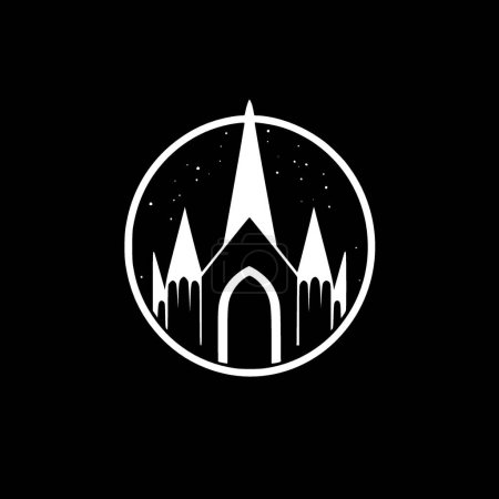 Logo gothique - minimaliste et plat - illustration vectorielle