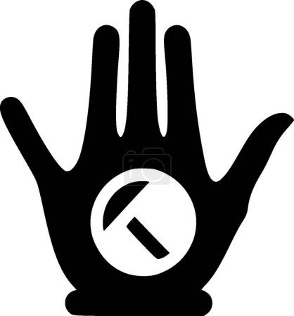 Sign language - minimalist and simple silhouette - vector illustration