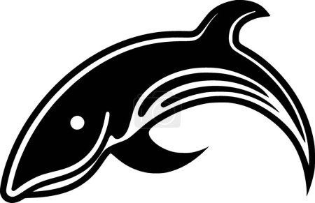 Whale - minimalist and simple silhouette - vector illustration