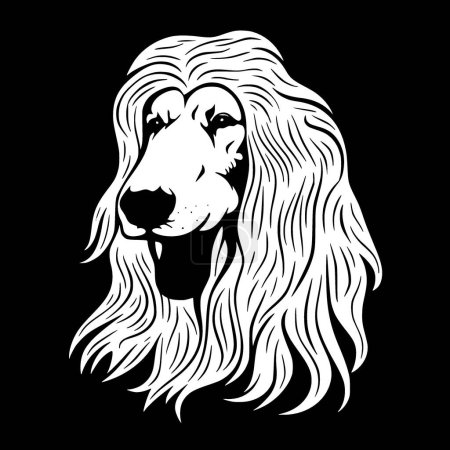 Afghan hound - minimalist and simple silhouette - vector illustration