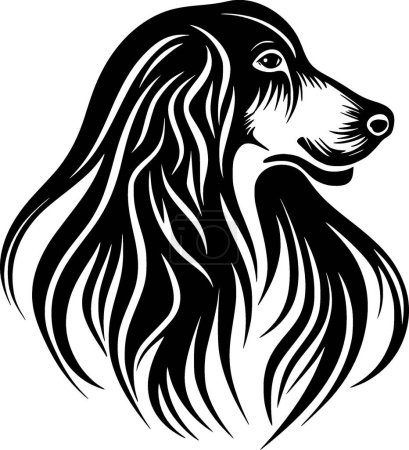 Perro afgano - logotipo vectorial de alta calidad - ilustración vectorial ideal para el gráfico de camisetas