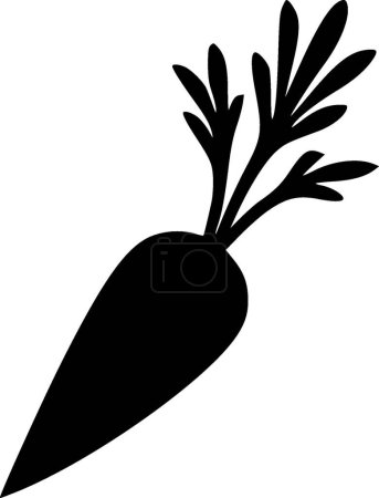 Zanahoria - logo minimalista y plano - ilustración vectorial