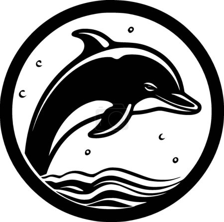 Delfín - logotipo vectorial de alta calidad - ilustración vectorial ideal para el gráfico de camisetas