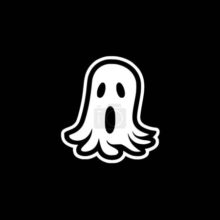 Ghost - minimalist and simple silhouette - vector illustration