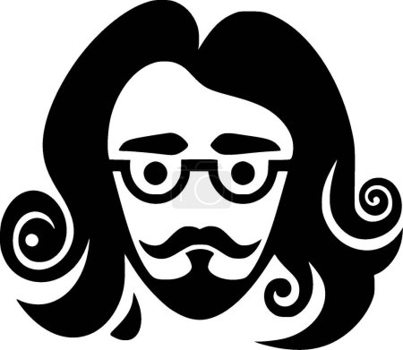Hippie - logotipo vectorial de alta calidad - ilustración vectorial ideal para el gráfico de la camiseta