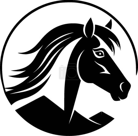Pferde - hochwertiges Vektor-Logo - Vektor-Illustration ideal für T-Shirt-Grafik
