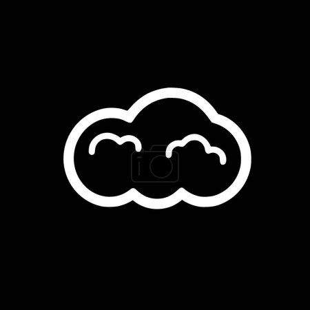 Illustration for Cloud - minimalist and flat logo - vector illustration - Royalty Free Image