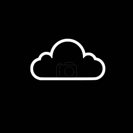 Cloud - logo minimaliste et plat - illustration vectorielle