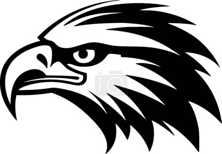 Ilustración de Águila - silueta minimalista y simple - ilustración vectorial - Imagen libre de derechos
