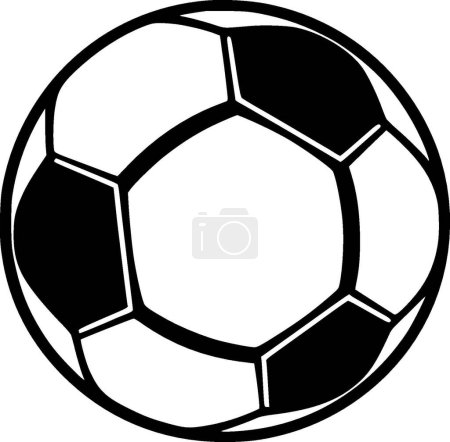 Fußball - Schwarz-Weiß-Ikone - Vektorillustration