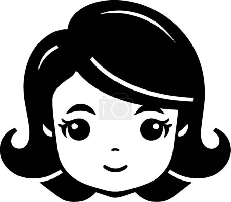 Chica - logotipo vectorial de alta calidad - ilustración vectorial ideal para el gráfico camiseta
