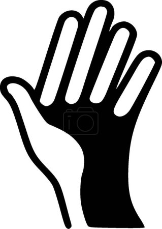 Hände - schwarz-weißes Icon - Vektorillustration