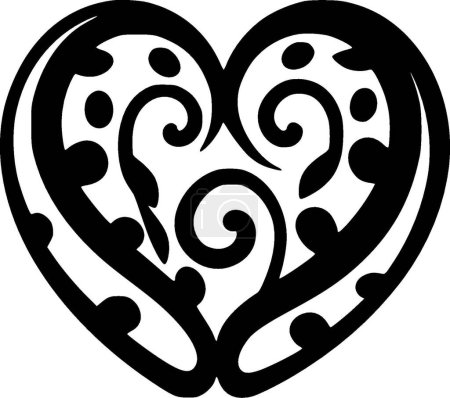 Ilustración de Corazón abierto - logo minimalista y plano - ilustración vectorial - Imagen libre de derechos