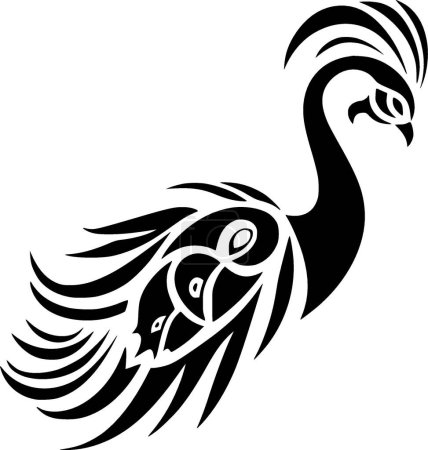 Téléchargez les illustrations : Peacock - logo vectoriel de haute qualité - illustration vectorielle idéale pour t-shirt graphique - en licence libre de droit