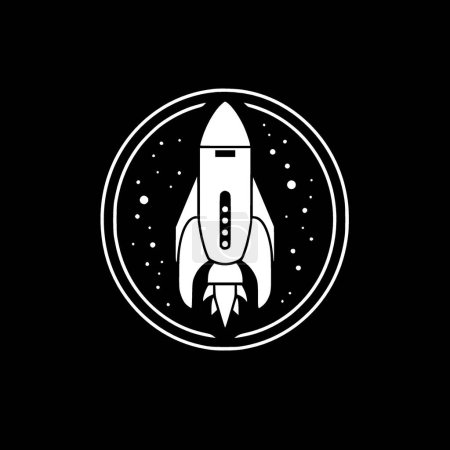 Rocket - minimalist and simple silhouette - vector illustration