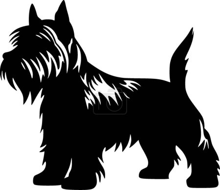 Illustration for Scottish terrier - minimalist and flat logo - vector illustration - Royalty Free Image
