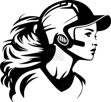 Softball - minimalistisches und flaches Logo - Vektorillustration