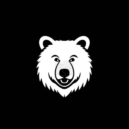 Ours - illustration vectorielle en noir et blanc