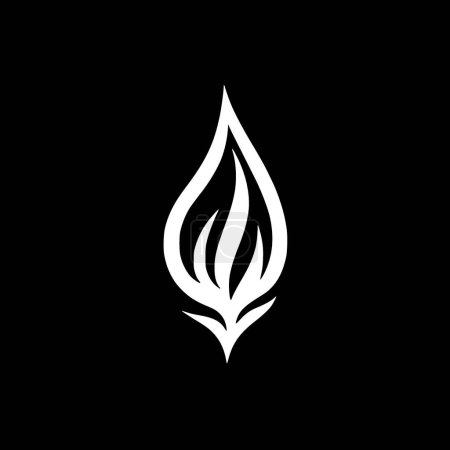 Fire - minimalist and flat logo - vector illustration