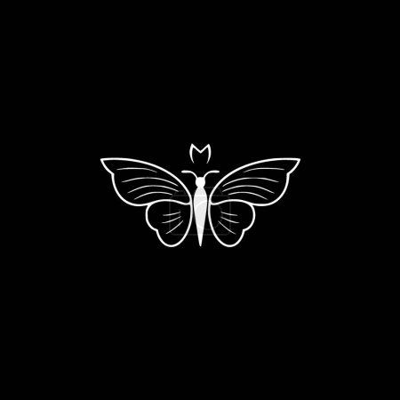 Fly - minimalist and flat logo - vector illustration