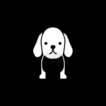 Illustration for Pets - black and white vector illustration - Royalty Free Image