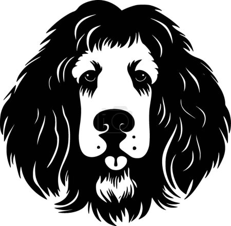 Poodle dog - minimalist and simple silhouette - vector illustration
