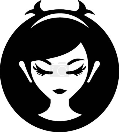 Vampiro - ilustración vectorial en blanco y negro