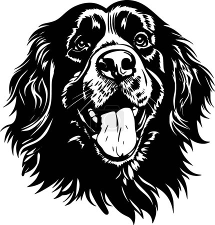 Illustration for Bernese mountain dog - minimalist and simple silhouette - vector illustration - Royalty Free Image