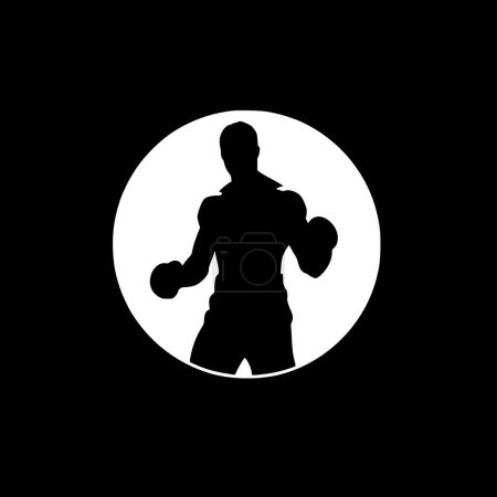 Boxeo - silueta minimalista y simple - ilustración vectorial