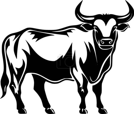 Bull - silueta minimalista y simple - ilustración vectorial