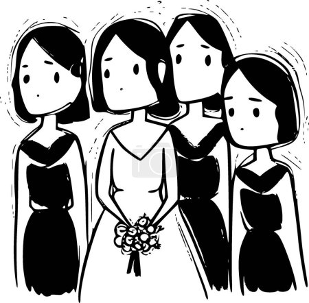 Bridesmaid - high quality vector logo - vector illustration ideal for t-shirt graphic