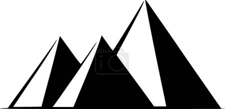 Pyramides egypte - silhouette minimaliste et simple - illustration vectorielle