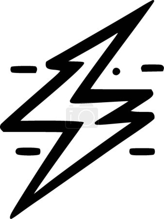 Thunderbolt - minimalist and flat logo - vector illustration