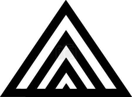Dreieck - minimalistisches und flaches Logo - Vektorillustration