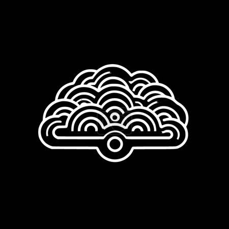 Nube - silueta minimalista y simple - ilustración vectorial