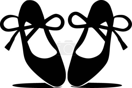 Zapatos de ballet - logo minimalista y plano - ilustración vectorial