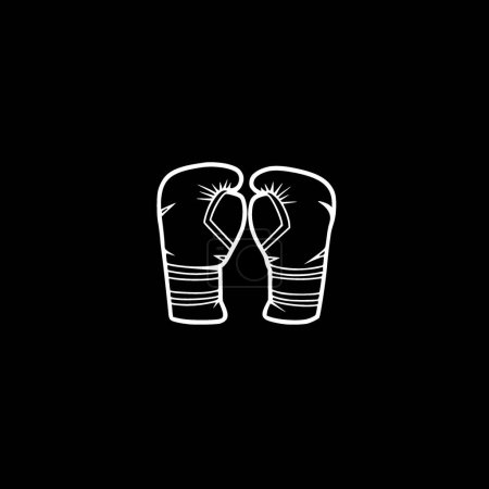 Gants de boxe - silhouette minimaliste et simple - illustration vectorielle