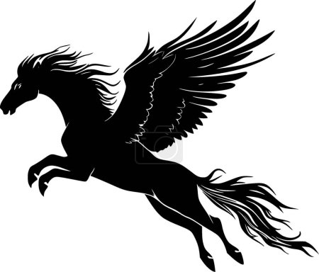 Hippogriff - silhouette minimaliste et simple - illustration vectorielle