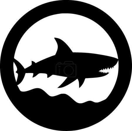 Shark - logotipo vectorial de alta calidad - ilustración vectorial ideal para el gráfico de camisetas