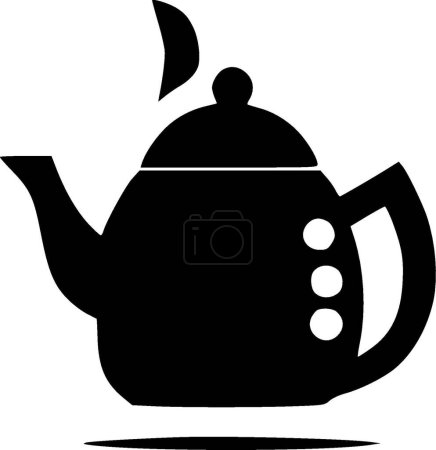 Tea - minimalist and flat logo - vector illustration