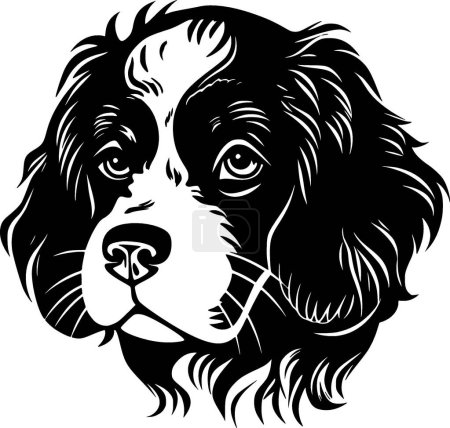 Terrier - schwarz-weiße Vektorillustration