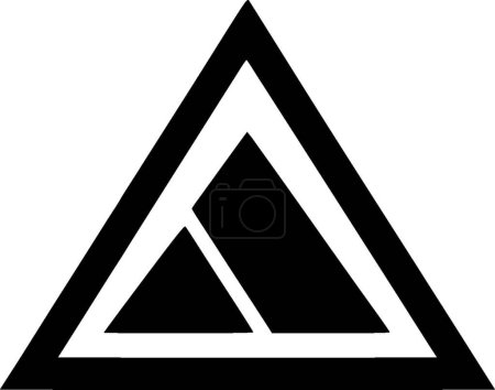 Ilustración de Triángulo - logo minimalista y plano - ilustración vectorial - Imagen libre de derechos