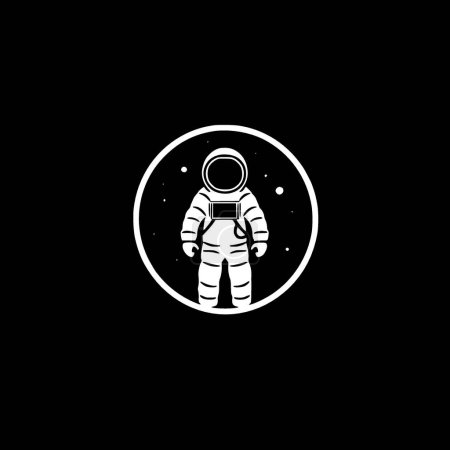 Astronaut - minimalistisches und flaches Logo - Vektorillustration