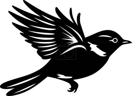 Bird - silueta minimalista y simple - ilustración vectorial