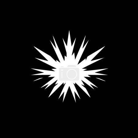 Explosion - minimalistisches und flaches Logo - Vektorillustration
